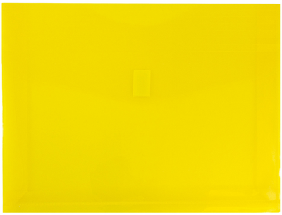 Yellow Letter Booklet with 2" Expansion Plastic Envelopes (9 3/4 x 13) with Hook and Loop Closure