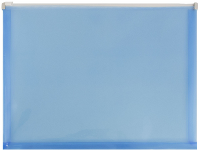 Blue Letter Booklet Plastic Envelopes (9 3/4 x 13) with Zip Closure