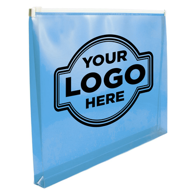 Blue Letter Booklet Plastic Envelopes (9 3/4 x 13) with Zip Closure