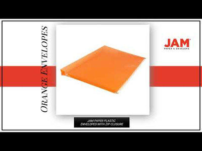 Orange Letter Booklet Plastic Envelopes (9 3/4 x 13) with Zip Closure