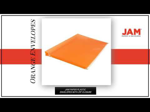 Orange Letter Booklet Plastic Envelopes (9 3/4 x 13) with Zip Closure
