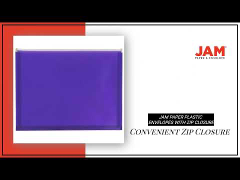 Purple Letter Booklet Plastic Envelopes (9 3/4 x 13) with Zip Closure