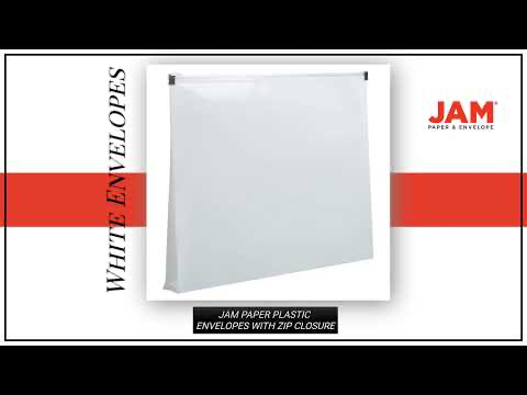 White Letter Booklet Plastic Envelopes (9 3/4 x 13) with Zip Closure