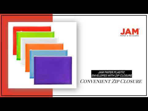 Assorted Letter Booklet Plastic Envelopes (9 3/4 x 13) with Zip Closure - 6 Pack