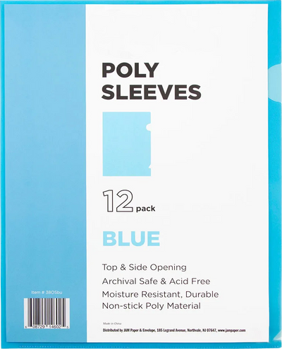 Blue Plastic Sleeves