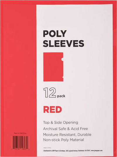 Red Plastic Sleeves