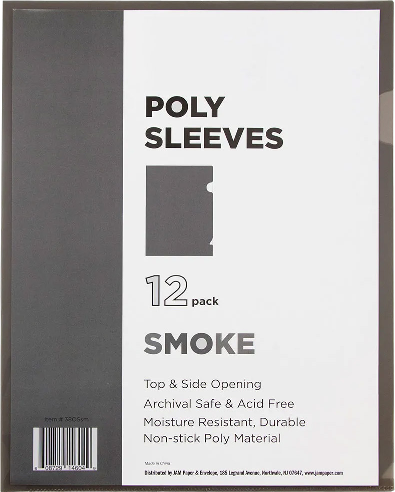 Smoke Gray Plastic Sleeves