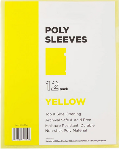 Yellow Plastic Sleeves