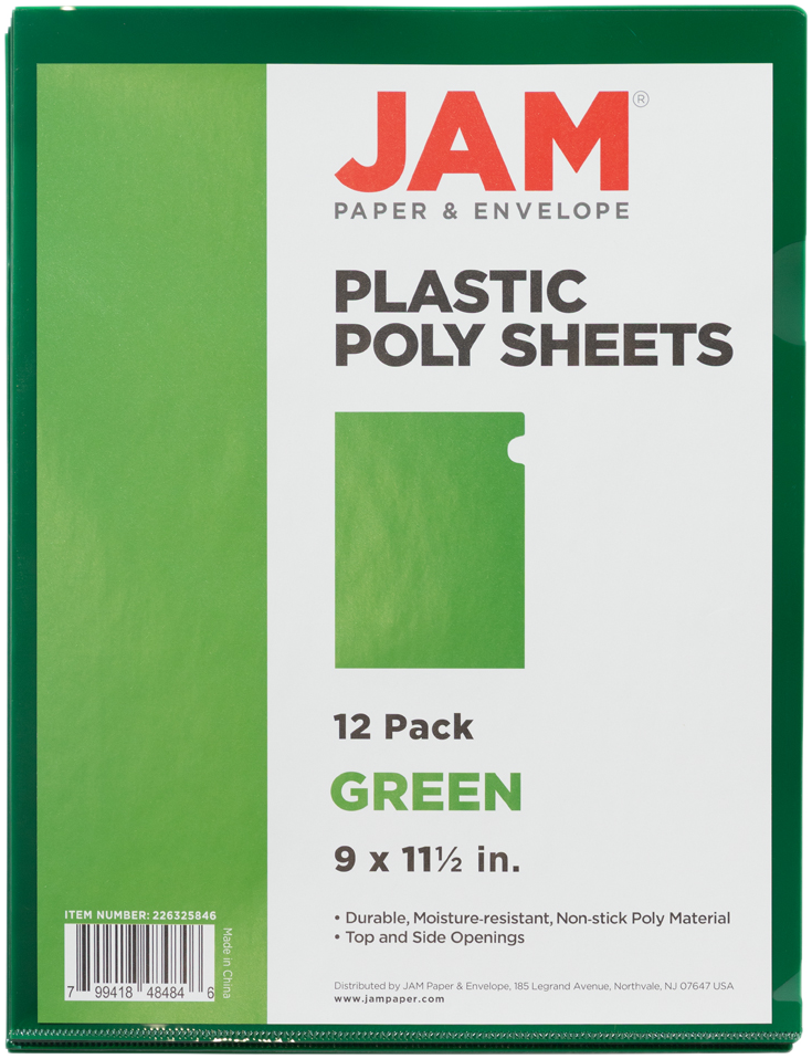 Green Plastic Sleeves