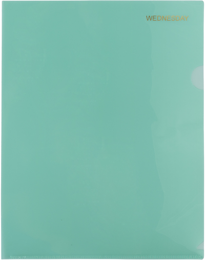 Assorted Days of the Week Plastic Sleeves - 5 Pack