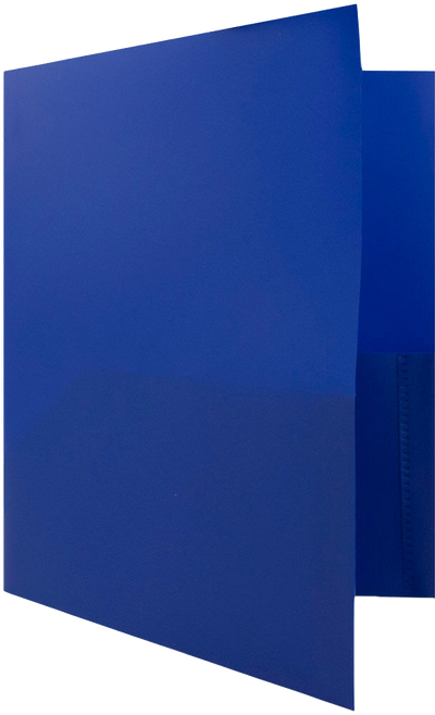 Blue 9 x 12 Plastic Pop Folders with Clasp