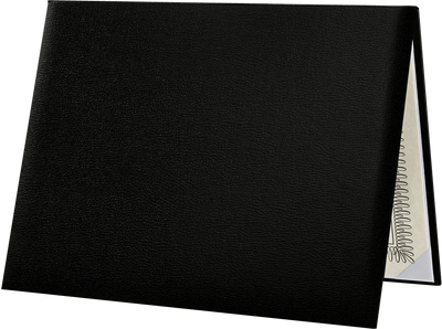Black 11 1/2 x 14 1/2 Landscape Padded Diploma Covers (Holds 11 x 14 Document)