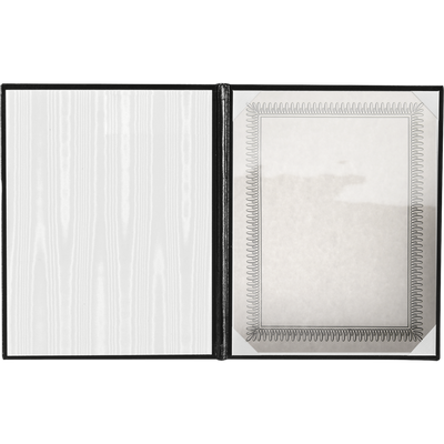 Black 11 1/2 x 14 1/2 Landscape Padded Diploma Covers (Holds 11 x 14 Document)