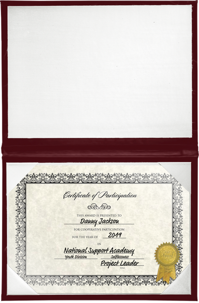 Maroon 11 1/2 x 14 1/2 Landscape Padded Diploma Covers (Holds 11 x 14 Document)