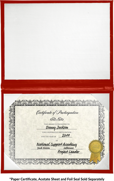 Red 11 1/2 x 14 1/2 Landscape Padded Diploma Covers (Holds 11 x 14 Document)