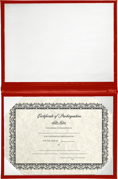 Red 11 1/2 x 14 1/2 Landscape Padded Diploma Covers (Holds 11 x 14 Document)