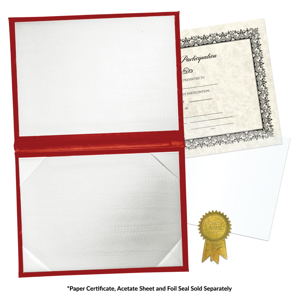 Red 11 1/2 x 14 1/2 Landscape Padded Diploma Covers (Holds 11 x 14 Document)
