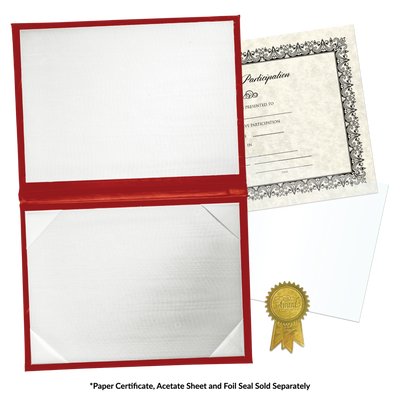 Red 11 1/2 x 14 1/2 Landscape Padded Diploma Covers (Holds 11 x 14 Document)