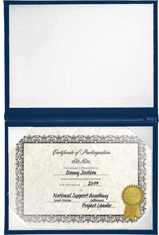 Royal Blue 11 1/2 x 14 1/2 Landscape Padded Diploma Covers (Holds 11 x 14 Document)