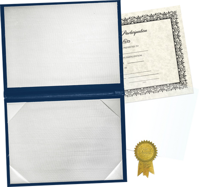 Royal Blue 11 1/2 x 14 1/2 Landscape Padded Diploma Covers (Holds 11 x 14 Document)