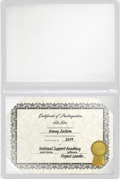 White 11 1/2 x 14 1/2 Landscape Padded Diploma Covers (Holds 11 x 14 Document)