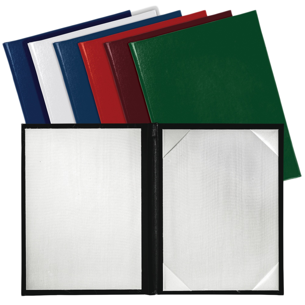 White 11 1/2 x 14 1/2 Landscape Padded Diploma Covers (Holds 11 x 14 Document)