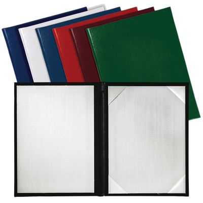 White 11 1/2 x 14 1/2 Landscape Padded Diploma Covers (Holds 11 x 14 Document)