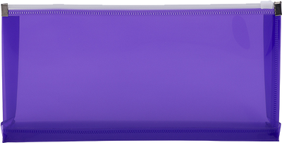 Purple #10 Business Plastic Envelopes (4 1/8 x 9 1/2) with Zip Closure