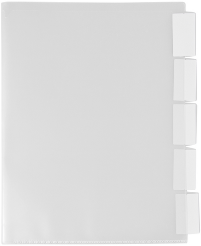 Clear 5 Tab 9 x 11 3/4 Plastic Sleeves