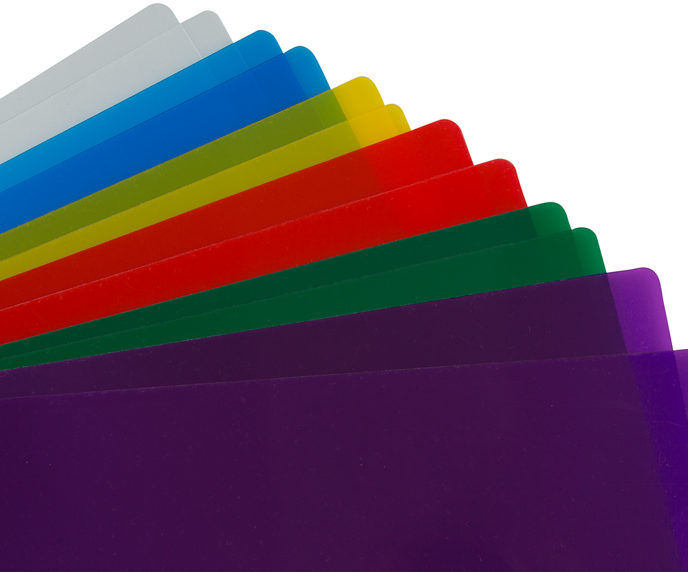 Assorted Color Legal Plastic Sleeves - 12 Pack