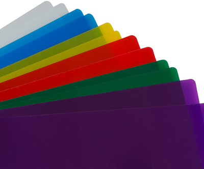 Assorted Color Legal Plastic Sleeves - 12 Pack