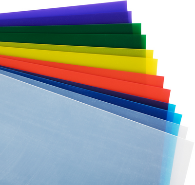 Assorted Color 9 x 11 1/2 Plastic Sleeves - 12 Pack