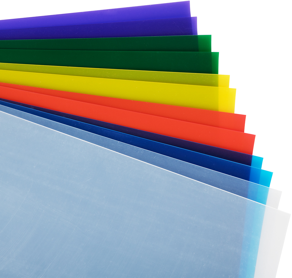 Assorted Color 9 x 11 1/2 Plastic Sleeves - 12 Pack