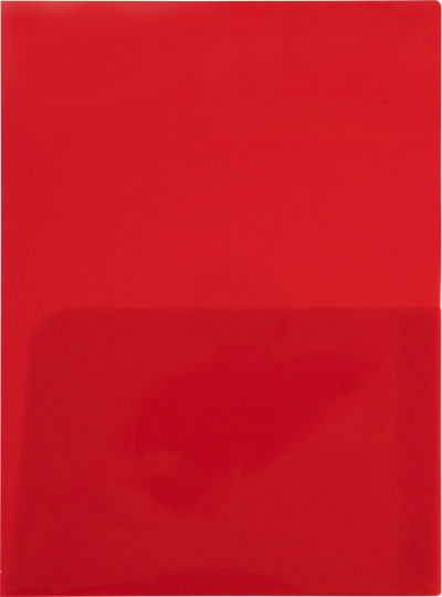Translucent Red 9 x 12 Plastic Regular Weight Folders