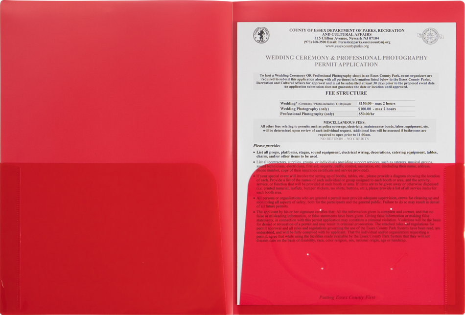 Translucent Red 9 x 12 Plastic Regular Weight Folders