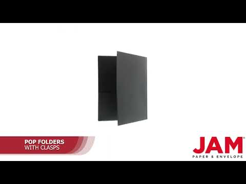 Black 9 x 12 Plastic Pop Folders with Clasp