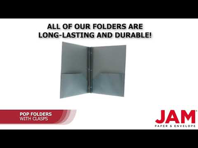 Gray 9 x 12 Plastic Pop Folders with Clasp