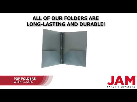 Gray 9 x 12 Plastic Pop Folders with Clasp
