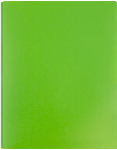 Lime Green 9 x 12 Plastic Pop Folders with Clasp