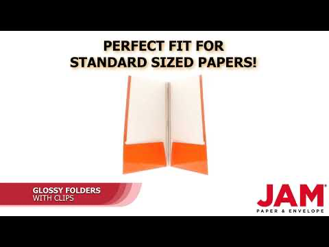 Orange 9 x 12 Plastic Pop Folders with Clasp
