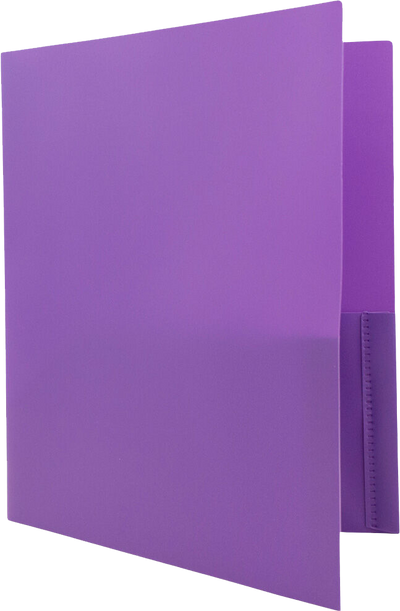 Purple 9 x 12 Plastic Pop Folders with Clasp