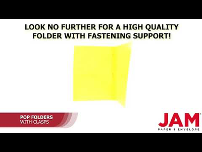 Yellow 9 x 12 Plastic Pop Folders with Clasp