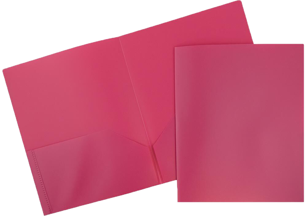 Fuchsia 9 x 12 Plastic Pop Folders