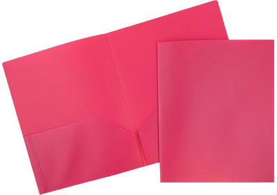 Fuchsia 9 x 12 Plastic Pop Folders