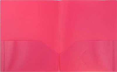 Fuchsia 9 x 12 Plastic Pop Folders