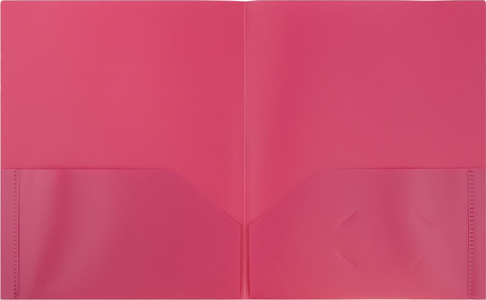 Fuchsia 9 x 12 Plastic Pop Folders