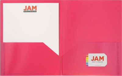 Fuchsia 9 x 12 Plastic Pop Folders