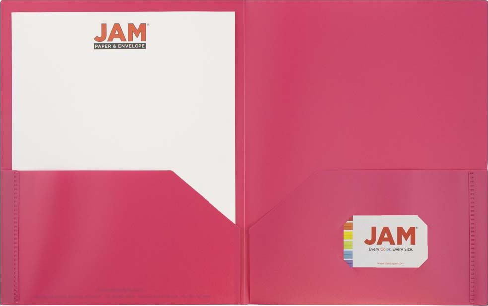 Fuchsia 9 x 12 Plastic Pop Folders