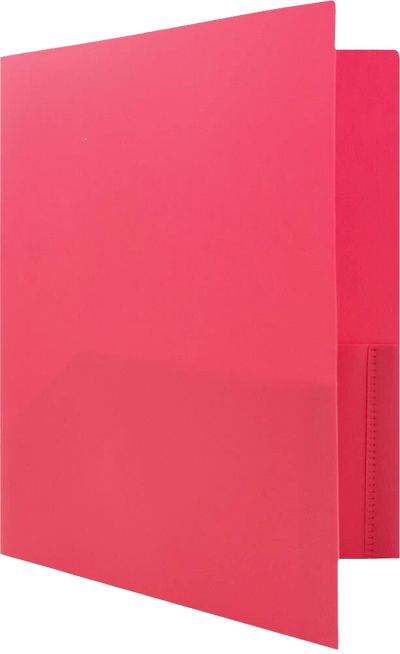Fuchsia 9 x 12 Plastic Pop Folders