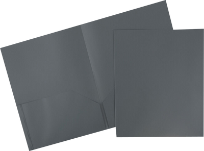 Gray 9 x 12 Plastic Pop Folders